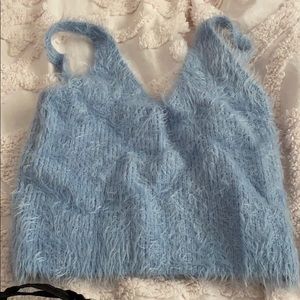 Fuzzy crop top